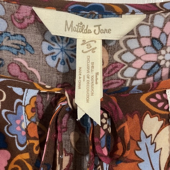 Matilda Jane brown flower dress- small- hard to find as company has closed. - Picture 5 of 7